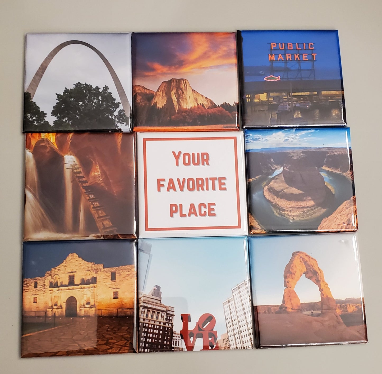 9 Pack - Custom Photo Magnets – 2" x 2" Square