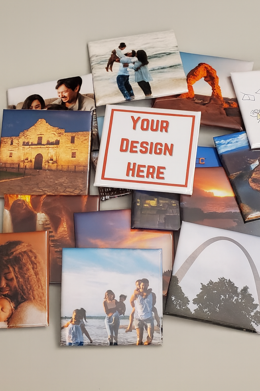 25 Pack - Custom Photo Magnets – 2" x 2" Square